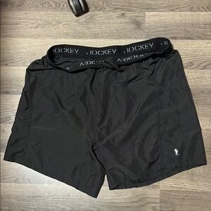 Jockey Black Athletic Shorts Lightweight Elastic Waistband